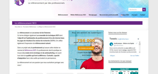 Création d'un blog SEO